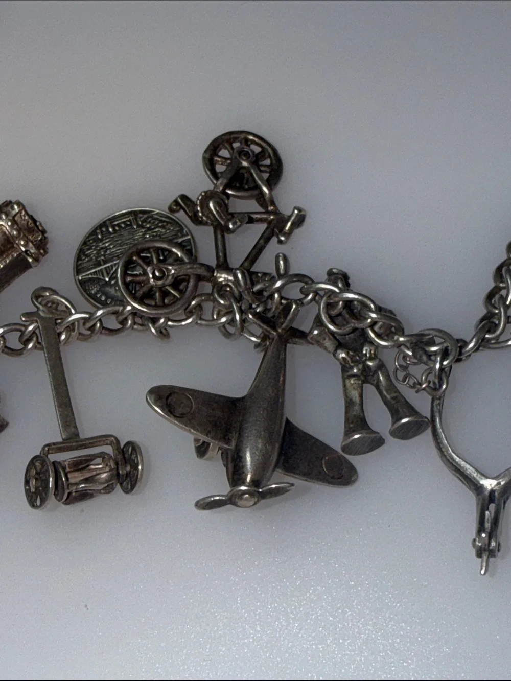 Vintage Charm Bracelet with Date Disc